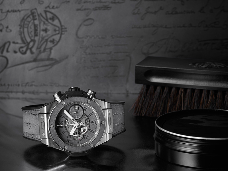 تعاون فريد بين بيرلوتي وهوبلو لطرح ساعة Big Bang Unico Berluti Aluminio بحلة جديدة